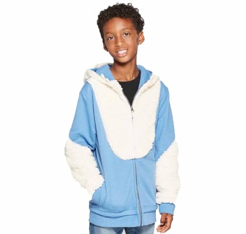 Cat & Jack Boys' Snow Yeti Sherpa Long Sleeve Hooded Sweatshirt -