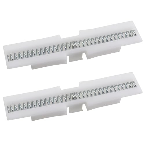 2PCS White ABS Material Double Folding Door Sliding Guide Rails Hardware Fitting Fastening Device Suitable for 1 Inch to 1-3/8 Inch Folding Gate miniatura 1