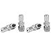 4Pcs Stainless Steel Compression Tube Fitting, Double Ferrule Adapter for Industrial Use, 304 Stainless Steel Quick - Screw Design with Middle Card Board, Leak - Proof Connector fo (F4/F6)