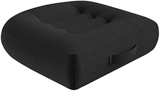 WSGJHB Car Booster Seat Cushion Posture Cushion Portable Breathable Mesh, Effectively Increase The Field of View by 12cm/ 4.7in, Ideal for Office, Home, Angle Lift Seat Cushions,Black