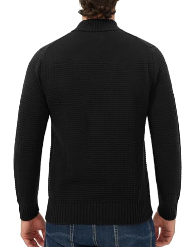 Pioneer Camp Men's Full Zip Up Cardigan Sweater Stand Collar Regular Fit Chest Pocket Knit Sweaters Casual 3 Pockets2