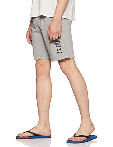 Image of U.S. POLO ASSN. Men Shorts (Grey Melange, Navy)