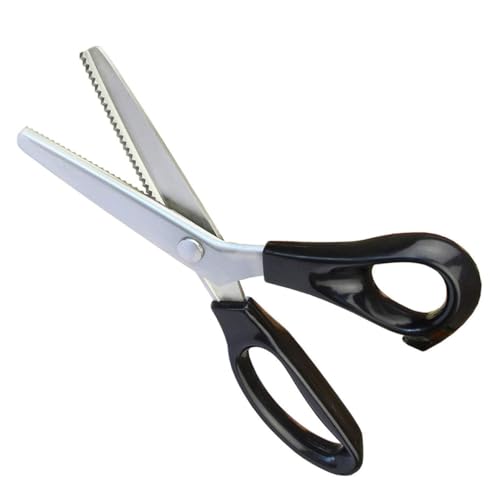 LALAFINA Stainless Steel Pinking Scissors for Dressmaking Tailoring Crafts and More Comfortable Grip Long-lasting (1pc)