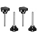 4Pcs Star Hand Knob Tightening Screw 50mm Dia M12x50mm Knob Screw