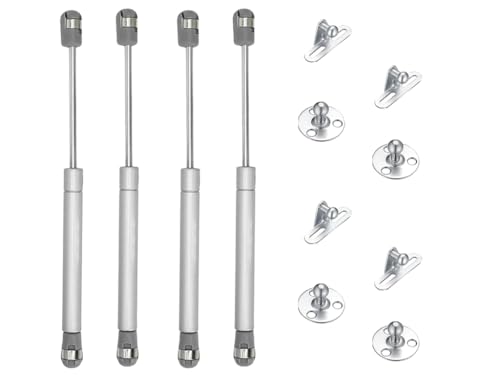 Kellegour 4 Pièces Vérins À Gaz Hydrauliques, Amortisseurs À Gaz Pour Armoires, Portes Inclinées, Boîtes De Rangement, Cuivre, Argenté