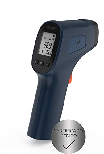 Motorola Termometro laser a infrarossi digitale senza contatto TE-93 - Certificato medico - Blu...