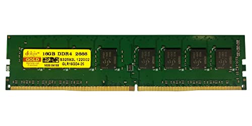 Image of Dolgix Gold 16GB DDR4 2666MHz Desktop RAM (Memory) U-DIMM | Long-DIMM | CL-19 | 1Rx8 Dual Rank PC4-21333, Warranty -5 Years (Made in India)