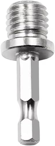 2 Stück silberne äußere Umwandlungsstange M10 + M14 Holzbearbeitung Innensechskant Adapter Konverter Schlagbohrmaschine Stecknüsse Adapter Bohrfutter Sechskantschaft Konverter Bohrfutter Bohrfutters