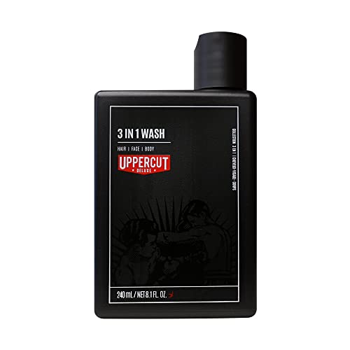 Uppercut Deluxe 3 in 1 Wash For Use on Hair Face & Body, A Gentle Wash Suitable For All Hair Types 240ml Cover