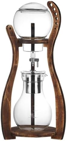 Cafetera fría con filtro de acero inoxidable, flujo ajustable, prepara de 6 a 8 tazas para cafeterías en casa, oficina, cafeterías