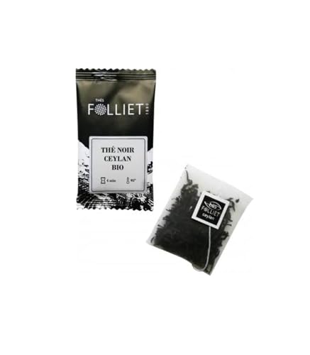 FOLLIET Thé Noir Bio Ceylan du Sri Lanka x 24 Sachets Individuels