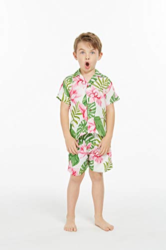 Hawaii Hangover Boy Aloha Luau Shirt Cabana Set in Wispy Cereus Black4