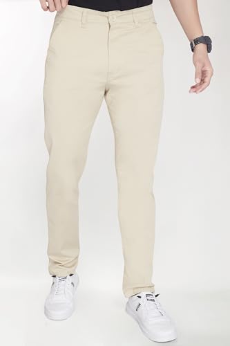 Image of DIVISIVE Men's Regular Fit Cotton Chinos Trousers Pants
