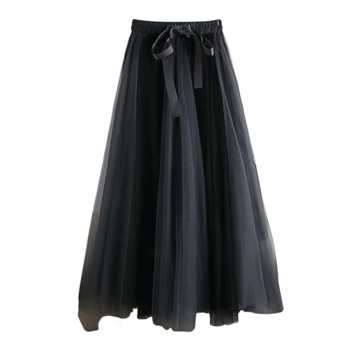 Jupe tutu trapèze en tulle extensible pour femme à taille haute