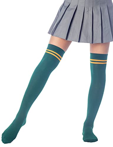 Image of iB-iP Women's Football Style Stripes Sports Thigh High Long Socks