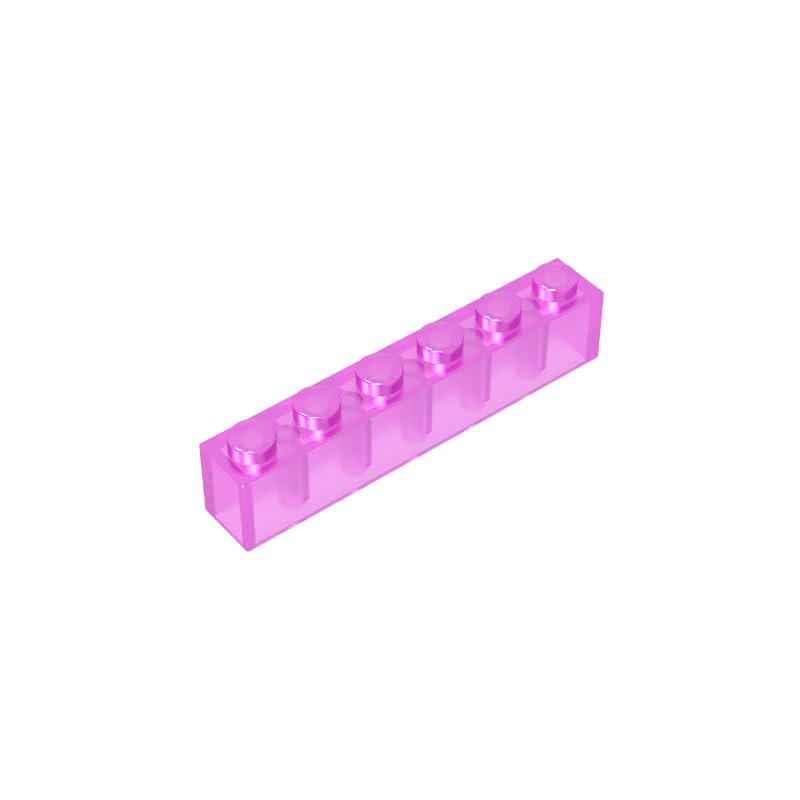 3009 Basic Bricks Brick 1x6 50 Pieces GDS-535 Compatible with Lego Building Blocks Color:Trans Dark Pink — image 1