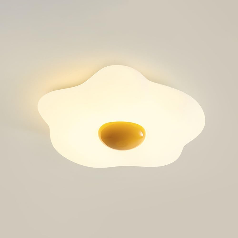 Lámpara de techo infantil con diseño de flores crema estilo nórdico para habitación y pasillo