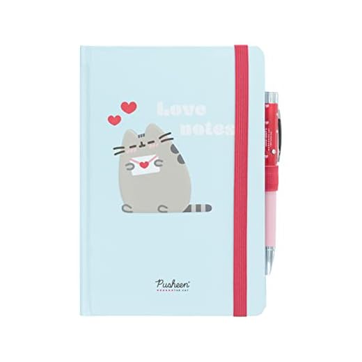 Grupo Erik Cuaderno A5 lineas Pusheen con Boli - Diario personal o Journaling notebook A5 | Bloc de notas - Regalo para niña de 10 años : Cuadernos tapa dura con marcapáginas, 192 págs