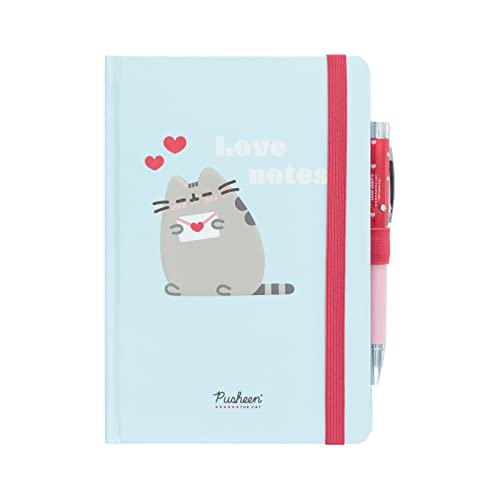Grupo Erik Taccuino A5 Pusheen e Penna - Quaderno Appunti a Righe con Penna Proiettore a Pile con...