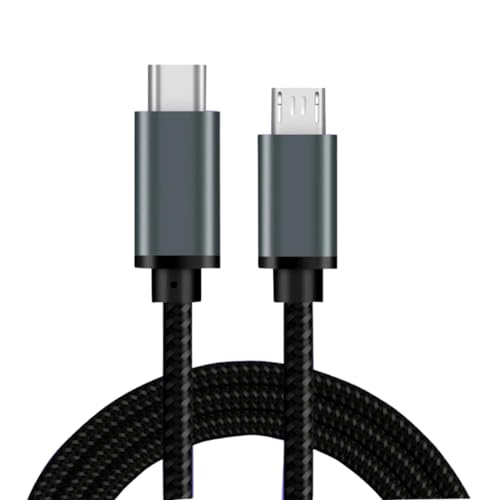 BolaAzul, Cabo USB-C para Micro USB 30cm Carga Rápida OTG 2.4A