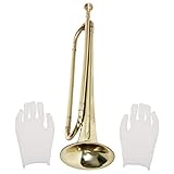 LALADEFIEE 子供用トランペット おもちゃ 音楽教育玩具 初心者向け 管楽器 プレゼント クリスマス 男の子女の子 音楽遊び 幼児 教育用 放課後活動 夏休みプロジェクト