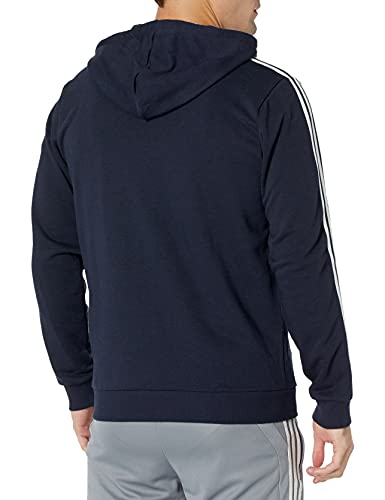 Image of adidas mens Essentials French Terry 3-stripes Full-zip Hoodie