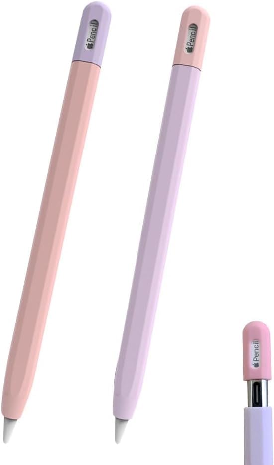 OJOS 2 Pack Silicone Case Compatible with Apple Pencil 3rd Generation, Durable Thin Cover Sleeve, Apple Pencil USB C Lightweight Holder Grip for Protect Accessories (Pink & Purple) (B0CR7JBP8K) Amazon Price History, Amazon Price Tracker