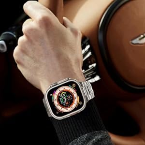 WINGLE Grade 2 Titanium Bands for Apple Watch Band Ultra 4/3/2/1 49mm 46mm 45mm 44mm 42mm Series 12 11 10 9 8 7 6 5 4 SE 3 2 1 Men, 24mm Wide Classy Business Lightweight Rugged Titanium iWatch Bands - image 8
