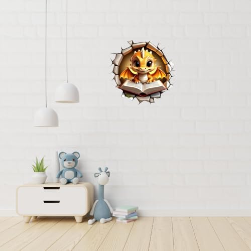 Vinilo Decorativo 3D Dragón Bebé Naranja de 12 Pulgadas miniatura 4