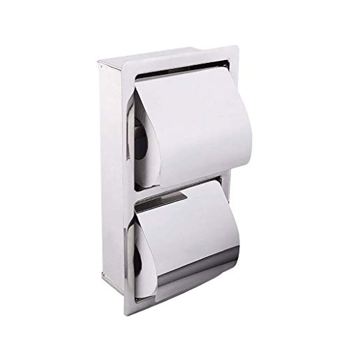Portarrollos de Papel higiénico de Plata - Portarrollos de Papel higiénico de Acero Inoxidable - Estante de Almacenamiento