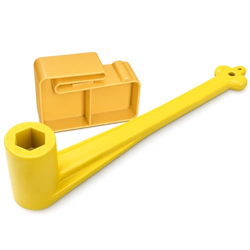 1-1/16 Boat Prop Wrench & PMPS-1-DP Prop Stop Block Kit 91-859046Q4 Polymer Propeller Wrench - Works for Mercury Mercruiser Alpha Fits All Outboard & Stern Drive Applications Light-Weight Yellow