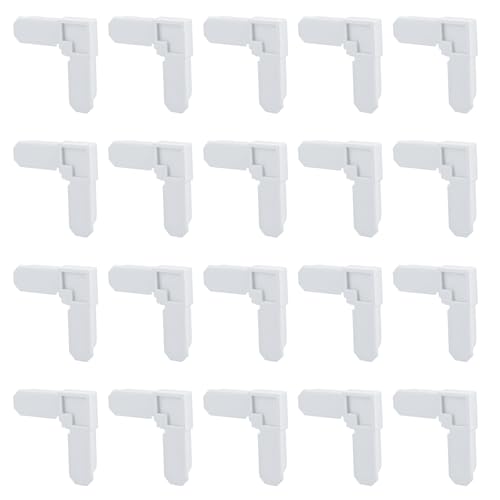 Screen Frame Corner Replacement 5/16 in x 3/4 in for Sliding Windows Casement Windows Screen Doors & Storm Door Inserts Window/Door Screen Corners White Plastic (20 Pack)