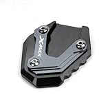 ZYSM Extension De Béquille Latérale De Moto CNC, Plaque D'agrandissement pour XMAX300 Xmax 125 250 300 400 2017-2026 Béquille Antidérapant Base(Titane)