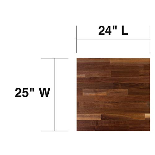 John Boos WALKCT-BL2425-O Blended Walnut Counter Top with Oil Finish, 1.5
