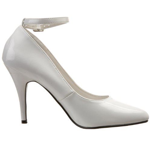 Pleaser Women's Vanity-431 Ankle-Strap Pump,White Patent,9 M US - Thumbnail 4