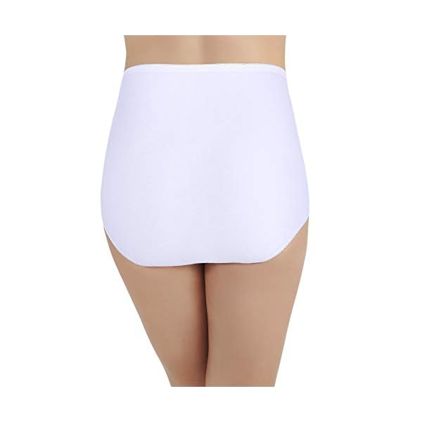 Vanity Fair Women's Perfectly Yours High Waisted Brief Panties, Cotton-Star White, 7