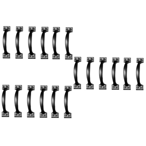 Gadpiparty 18 Stk Türschnalle schwarzer Metallsprühlack Retro-Türgriff Kabinett Kommode für Schrank Schublade zieht Tür ziehen Türgriffe Möbel handhaben alte Tür Schminktisch Sprühfarbe Eisen