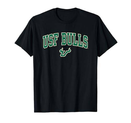 South Florida Bulls Arch Over Logo T Shirts and Tees for Men and Women
