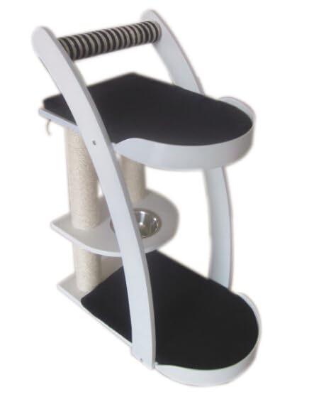 Meuble à gratter Sanne Topmast blanc et noir 60x36x81 cm