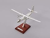 Fokker F-27 Friendship Silbernes Flugzeug Fertigmodell Maßstab 1:200