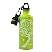 Cheeki 500ml 17oz Stainless Steel Water Bottle - Green Owl / Leaf - BPA Free