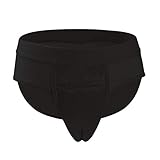 BaronHong - Camel Toe - Verkleidungshose mit Gaffel für Crossdresser Transgender (schwarz, S)