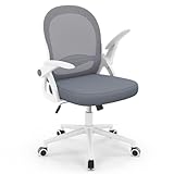 naspaluro Bürostuhl, Ergonomischer Schreibtischstuhl mit Atmungsaktiv Netzbespannung, Hochklappbare Armlehnen, Höhenverstellbarer, Computerstuhl, Leichter Stuhl, 360° Drehstuhl, Dunkelblau