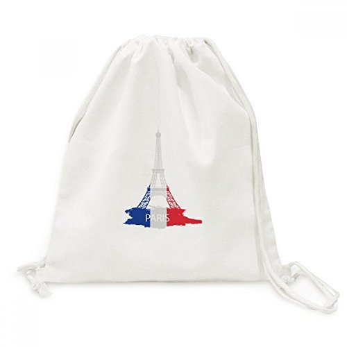 Sac à cordon en toile Tour Eiffel résistant pour éviter de s'encombrer en promenade