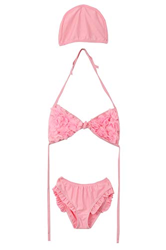 Little Girls 4 Pieces Bikini Swimsuit Swimwear Cover Up Mermaid Petals Kid Set