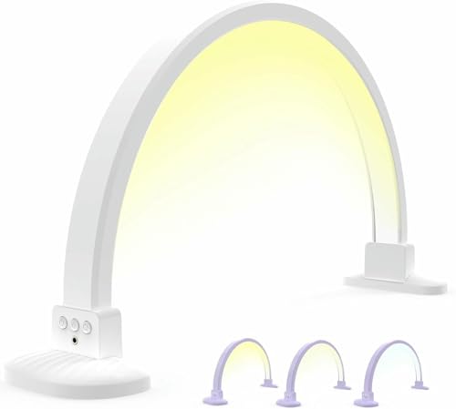 Lampe demi-lune de manucure 76 cm avec support et éclairage LED variable