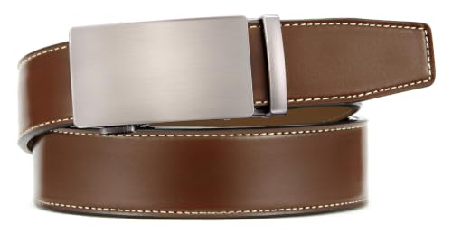 Image of CHAOREN Mens Leather Ratchet Belt - 1 3 /8 inch for Dress Pants