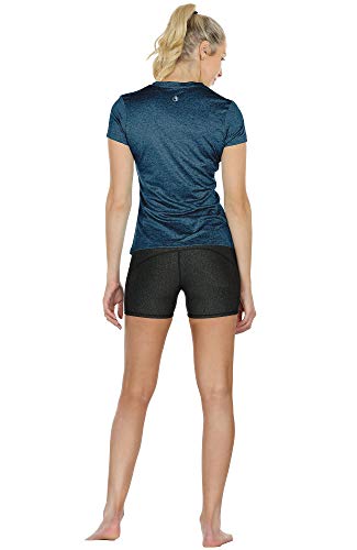 icyzone Workout Shirts Yoga Tops Activewear V-Neck T-Shirts for Women Running Fitness Sports Short Sleeve Tees