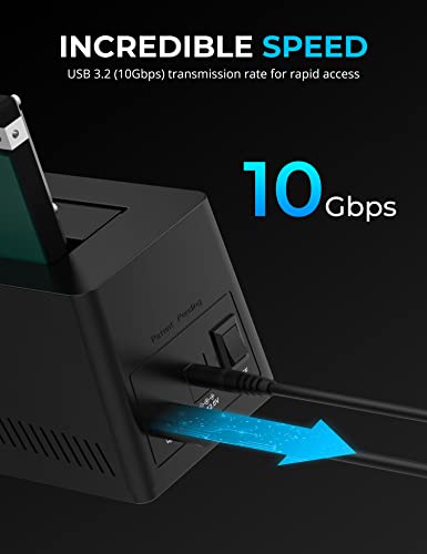 image for SABRENT USB C Docking Station for M.2 PCIe/NVMe and SATA 2.5/3.5 Inch 