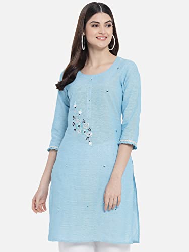 Image of Women's South Cotton Solid Kurti for Girls